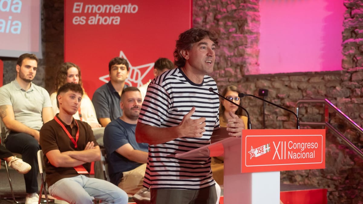 Fotografía que ilustra la noticia: Andueza reclama en el congreso de las Juventudes del PSE vivienda y educación pública y lanza un 'no pasarán' a la ultraderecha